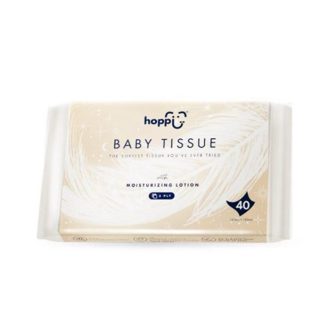 Hoppi嬰兒超柔乳霜紙巾40抽*160包