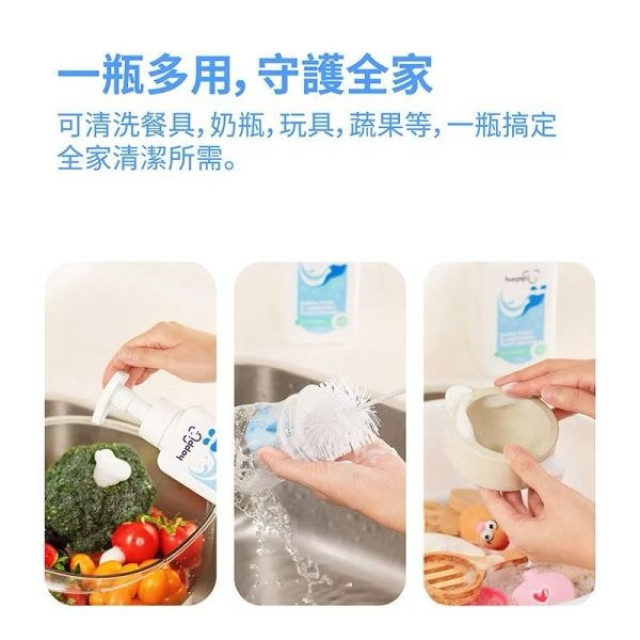 Hoppi 奶瓶蔬果清潔慕斯-箱購500ml*12瓶