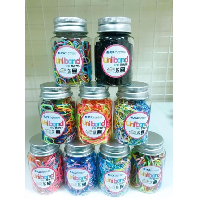 韓國JCA-UniBand罐裝髮圈(小型-2*0.1cm)約500條