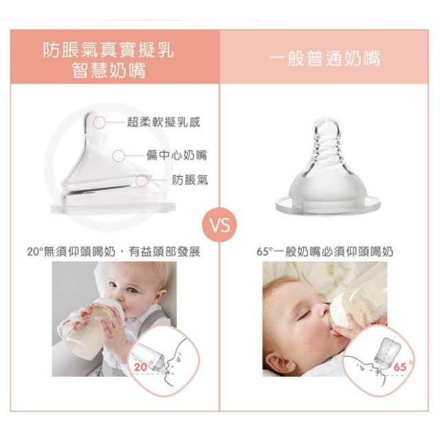 hegen 防脹氣真實擬乳智慧奶嘴-兩入組(多款(多款)