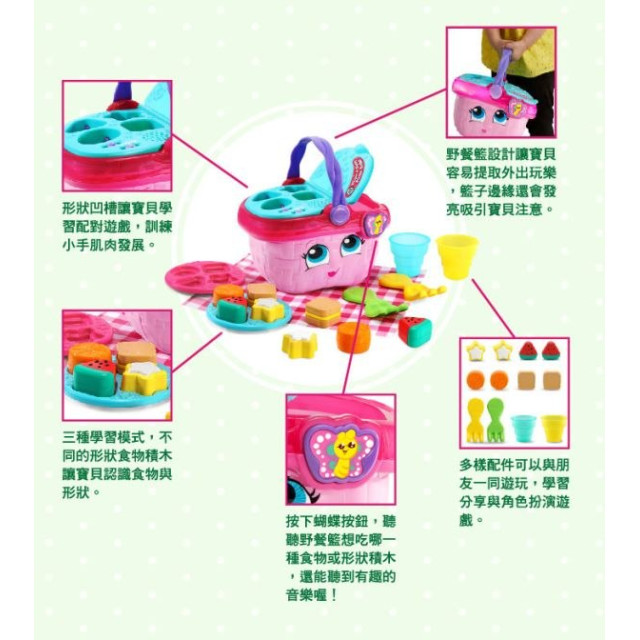 LeapFrog 形狀配對野餐籃