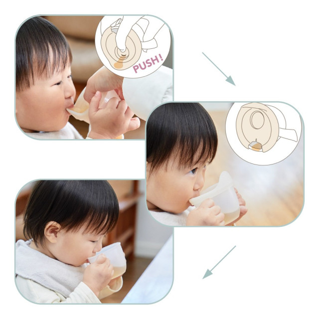 Richell 利其爾T.L.I第四代二階段水杯組合-訓練/直飲(多款)