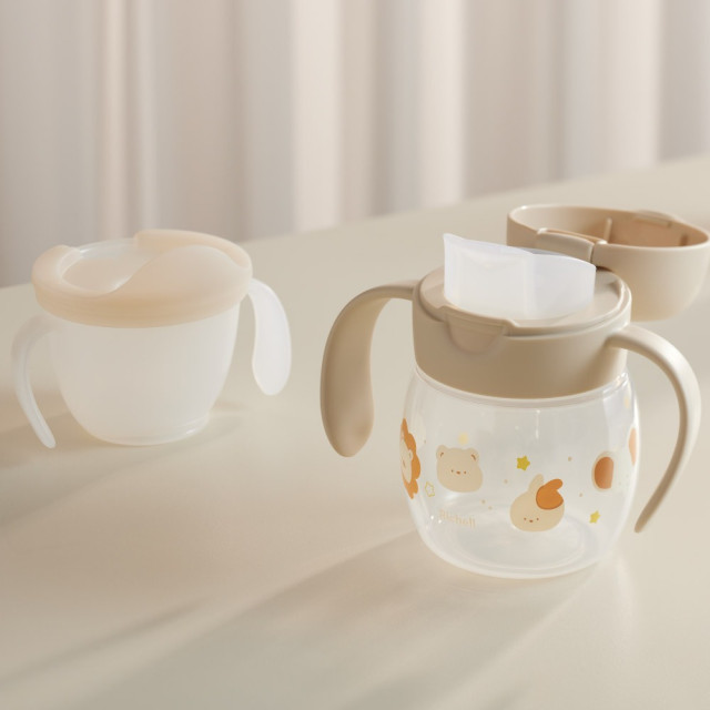 Richell 利其爾T.L.I第四代二階段水杯組合-訓練/直飲(多款)