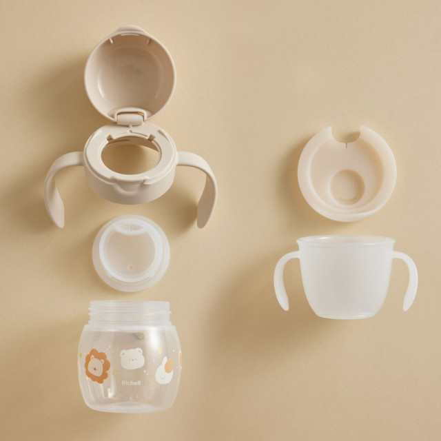 Richell 利其爾T.L.I第四代二階段水杯組合-訓練/直飲(多款)