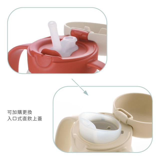 Richell 利其爾 T.L.I 第四代吸管不鏽鋼杯450mL