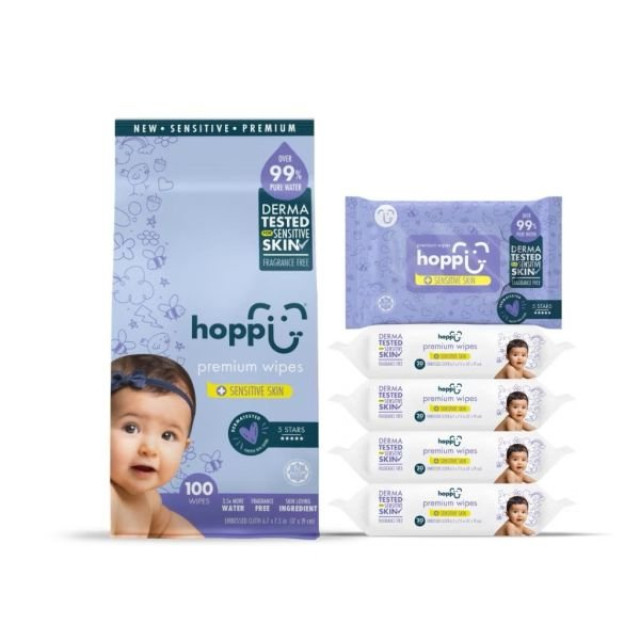 Hoppi高級敏感濕紙巾-箱購20抽*25包