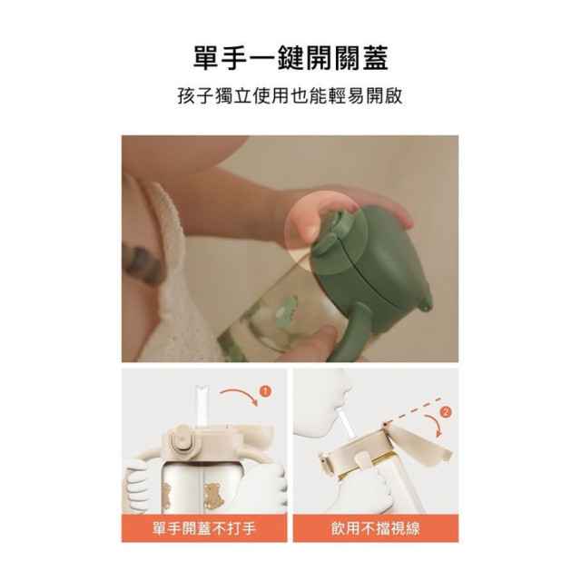 小獅王 鉑金PPSU兒童吸管水壺400ML(多款)