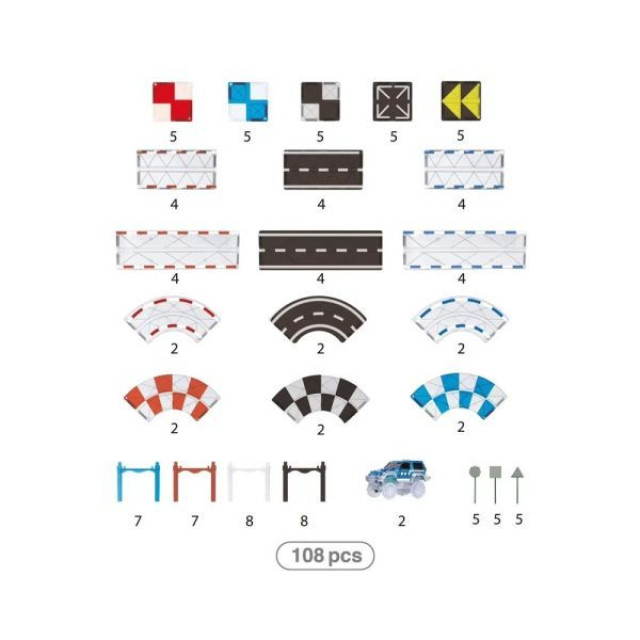 MNTL 磁力拓荒者 MAG Car Pioneer EX賽車款(108pcs)