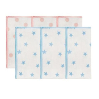 小獅王 極柔感印花紗布手帕(3入)