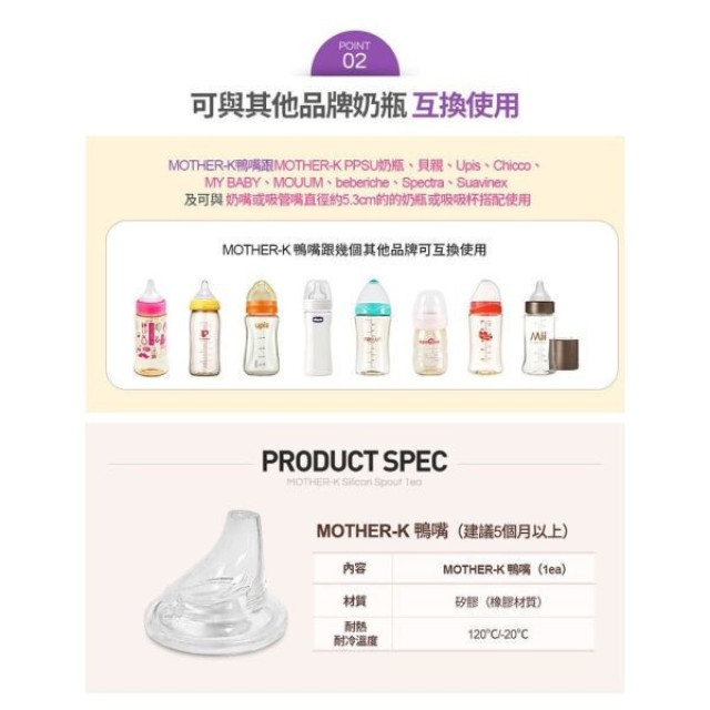 MOTHER-K 奶瓶水杯共用鴨嘴頭