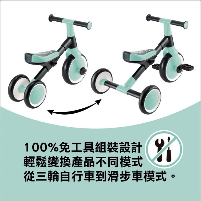 GLOBBER LEARNING TRIKE 2合1多功能滑步腳踏車(多款)