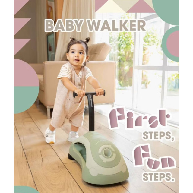 GLOBBER WALK N’ ROLL 2合1學步嚕嚕車-燕麥奶茶色