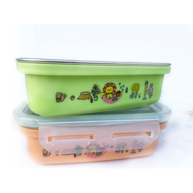 獅子寶寶 不鏽鋼餐具-方型盒(多款)