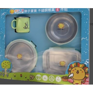獅子寶寶 不鏽鋼餐具-四件組(多款)