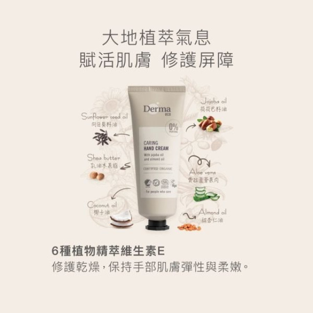 Derma Eco 有機蘆薈修復護手霜75ml