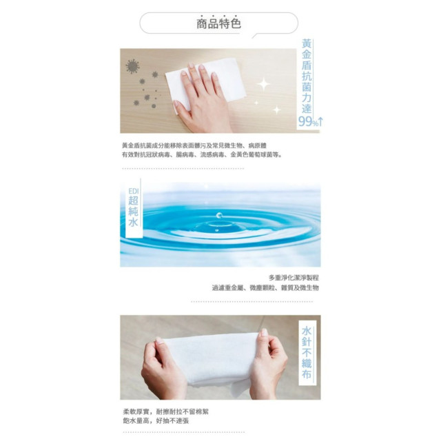 黃金盾 抑菌柔濕巾箱購20抽*24包