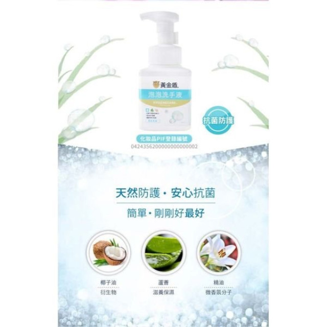 黃金盾 泡泡洗手液300ML(多款)