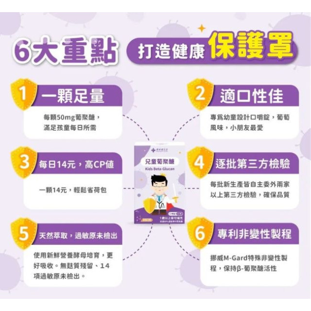 藥師健生活 兒童葡聚醣-60顆/瓶