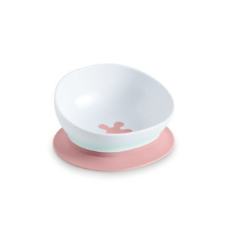 英國doddl秒拾餐具 - 人體工學兒童學習餐具 - 碗有引力秒吸餐碗 -乾燥玫瑰粉