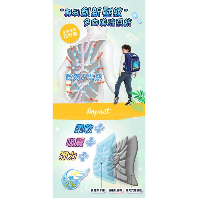 怡寶 新一代標準型輕量護脊書包(多款)