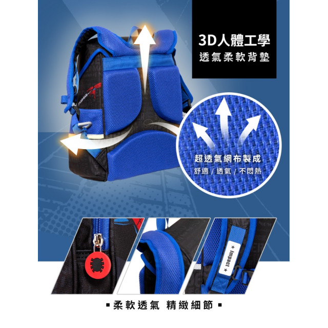 怡寶 懸浮磁扣護脊書包-蜘蛛人