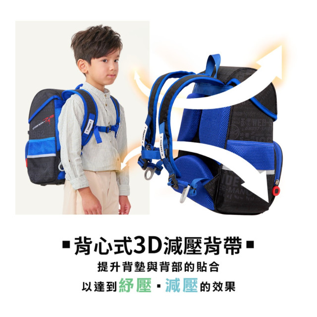 怡寶 懸浮磁扣護脊書包-蜘蛛人
