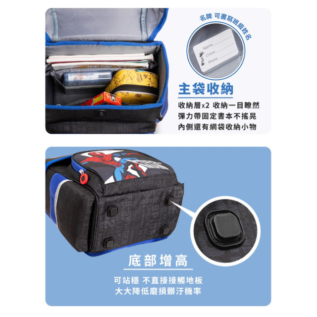 怡寶 懸浮磁扣護脊書包-蜘蛛人