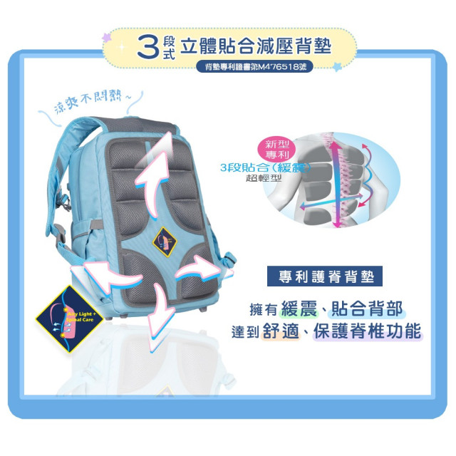 怡寶 經典學院護脊書包-大耳狗