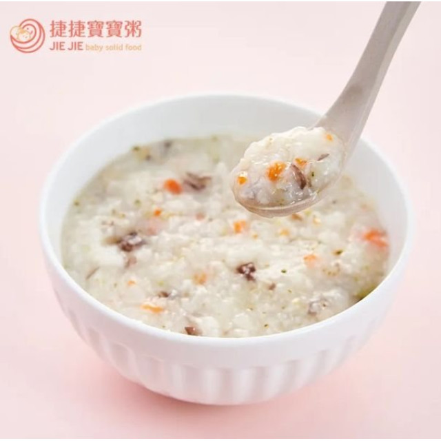 捷捷 副食品-1P-12 青花菇蕈豬豬大寶寶粥