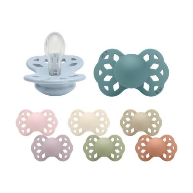 BIBS Infinity 雙扁型矽膠奶嘴0-6M單顆-一般款(多款)