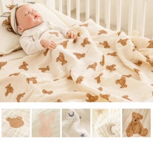 BUNNY PAPA 韓國三重紗蓋毯/薄被(多款)