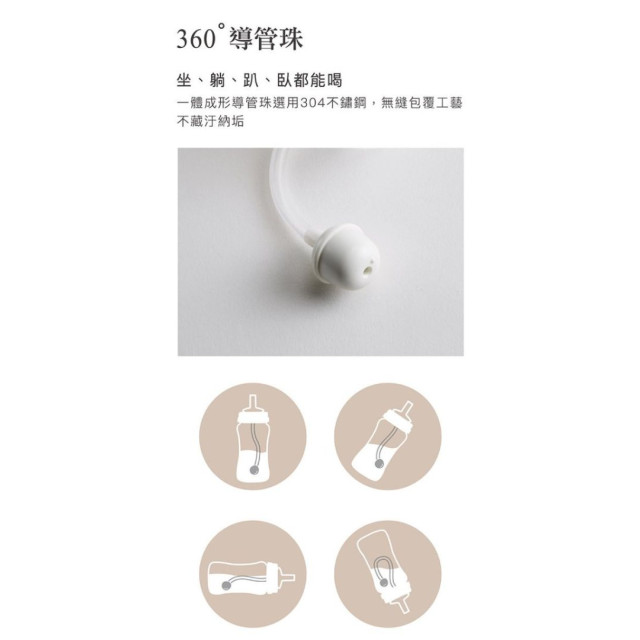 小獅王 蘊蜜寬口奶瓶防漏學習吸管組