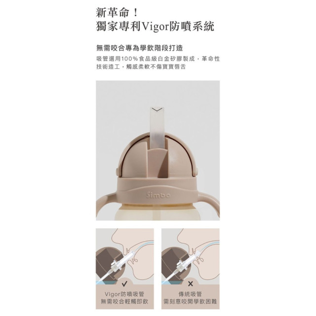 小獅王 蘊蜜寬口防漏滑蓋吸管組