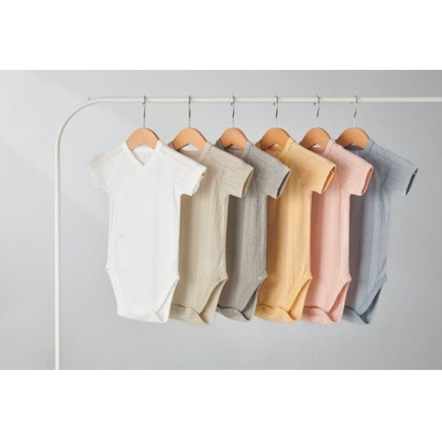 小獅王 Air Upper 透氣棉開襟包屁衣70cm(短袖)