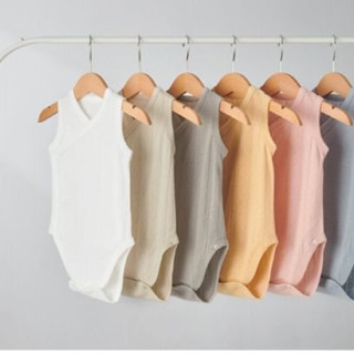 小獅王 Air Upper 透氣棉開襟包屁衣70cm(無袖)