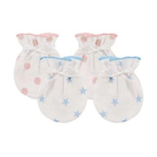 小獅王 極柔感印花紗布護手套(繫帶)