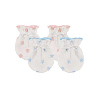 小獅王 極柔感印花紗布護手套(繫帶)