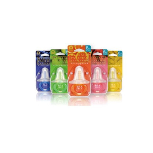 小獅王 雙扁型按摩安撫奶嘴-較大