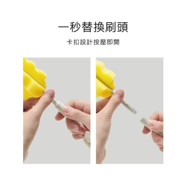 小獅王 超柔無垢海綿快拆旋轉奶瓶刷