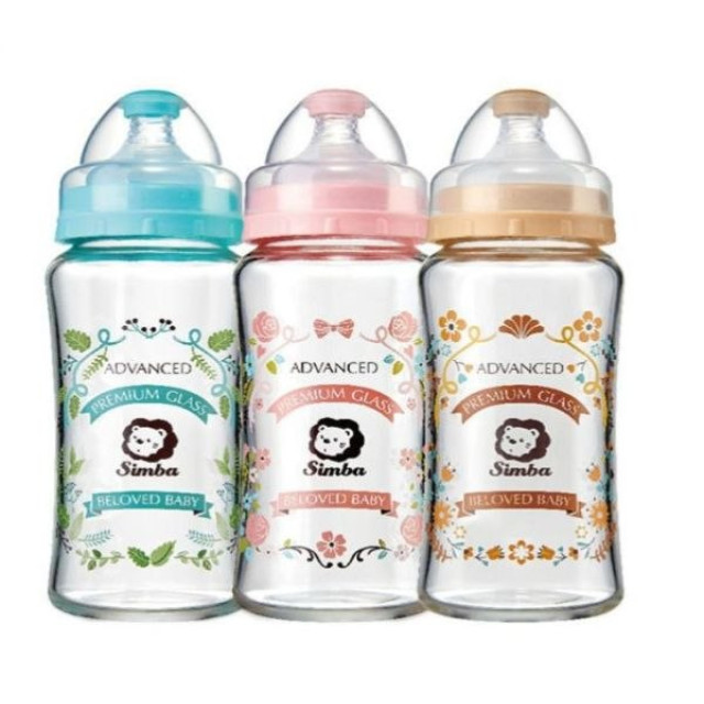 小獅王 蘿蔓晶鑽寬口玻璃大奶瓶270ML