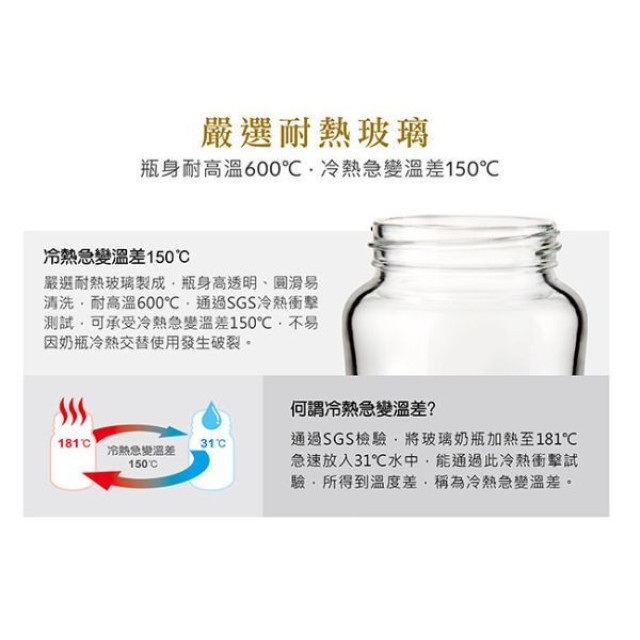 小獅王 蘿蔓晶鑽寬口玻璃大奶瓶270ML