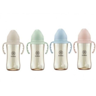 小獅王 蘊蜜鉑金PPSU寬口吸管把手防脹氣奶瓶360ml