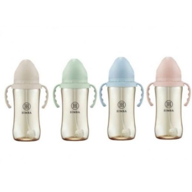 小獅王 蘊蜜鉑金PPSU寬口吸管把手防脹氣奶瓶360ml