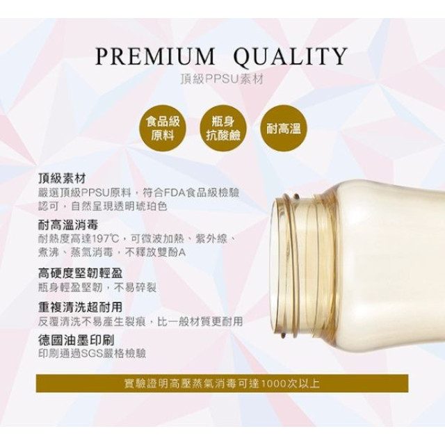 小獅王 桃樂絲PPSU寬口葫蘆小奶瓶200ML(多款)