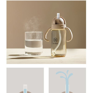 預購小獅王 新色蘊蜜鉑金PPSU防漏滑蓋學習水杯270ML-摩卡慕斯