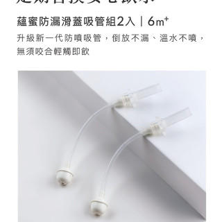 小獅王 蘊蜜防漏滑蓋吸管組-270ml適用 (2入)