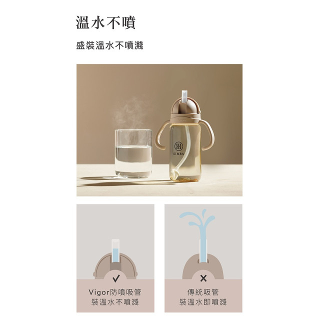 小獅王 蘊蜜防漏滑蓋吸管組-270ml適用 (2入)