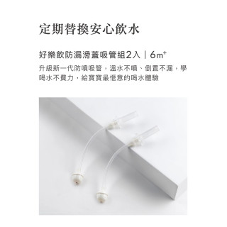 小獅王 好樂飲防漏滑蓋吸管組(2入)