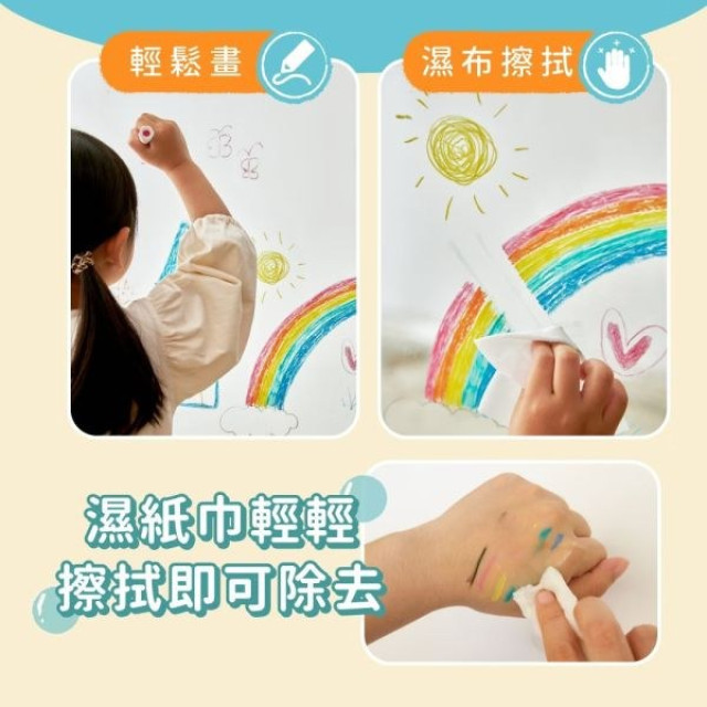 mamayo媽媽友 玻璃蠟筆七色組+補充筆芯組