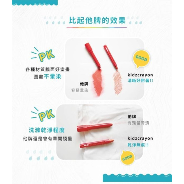 mamayo媽媽友 kidzcrayon12色水蠟筆